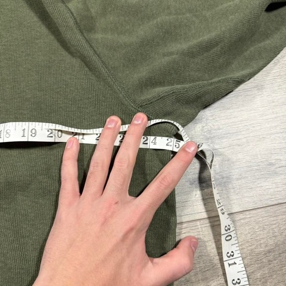 banana, republic, green striped sweatshirt, size large boxy - Picture 5 of 6